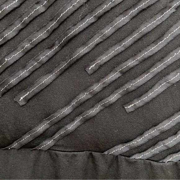 Marciano BLACK 100% silk mini dress open back silver metallic sewing size Small - Picture 8 of 15